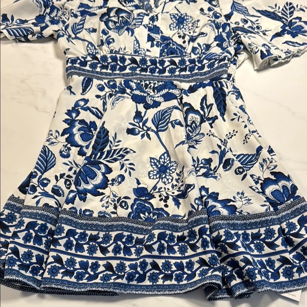 Floral Blue and White Dress - Picture 5 of 9